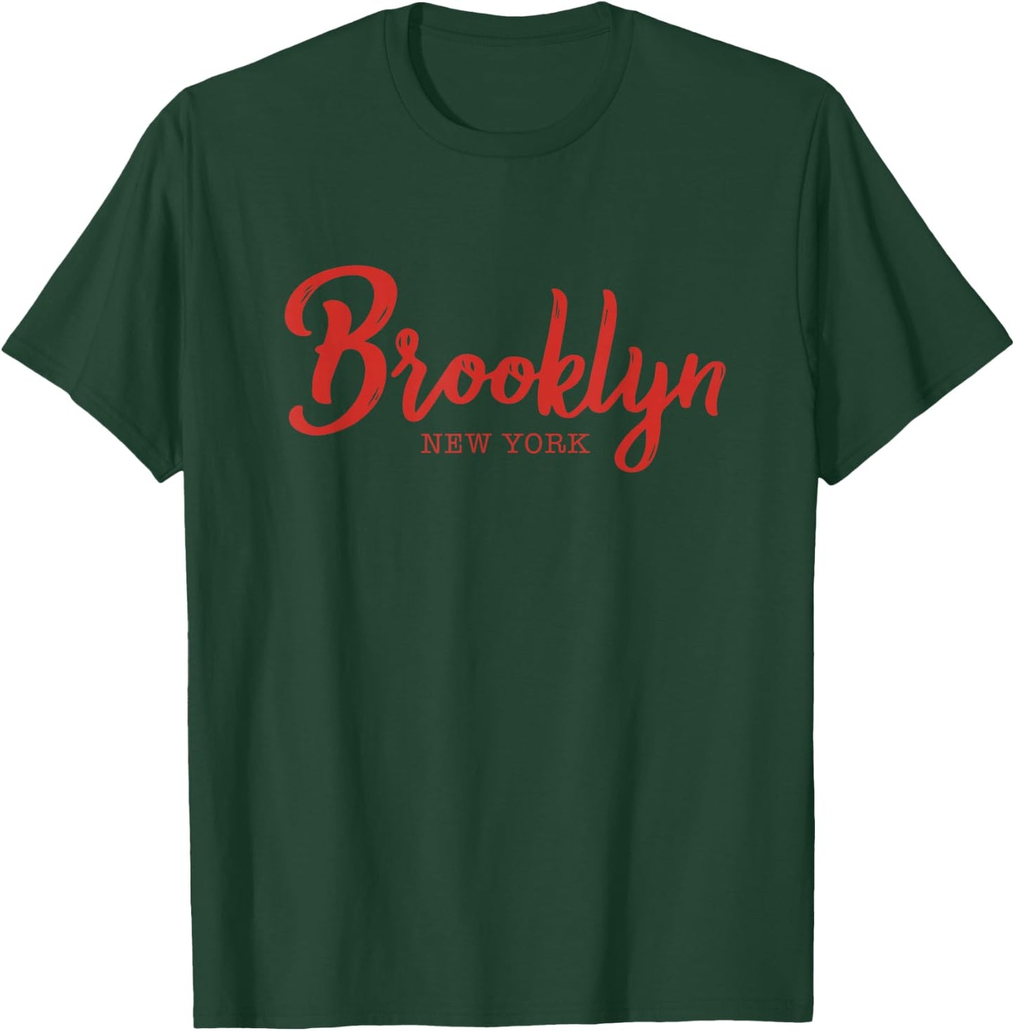 Brooklyn New York Retro Red T-Shirt - T-Shirt | Forest