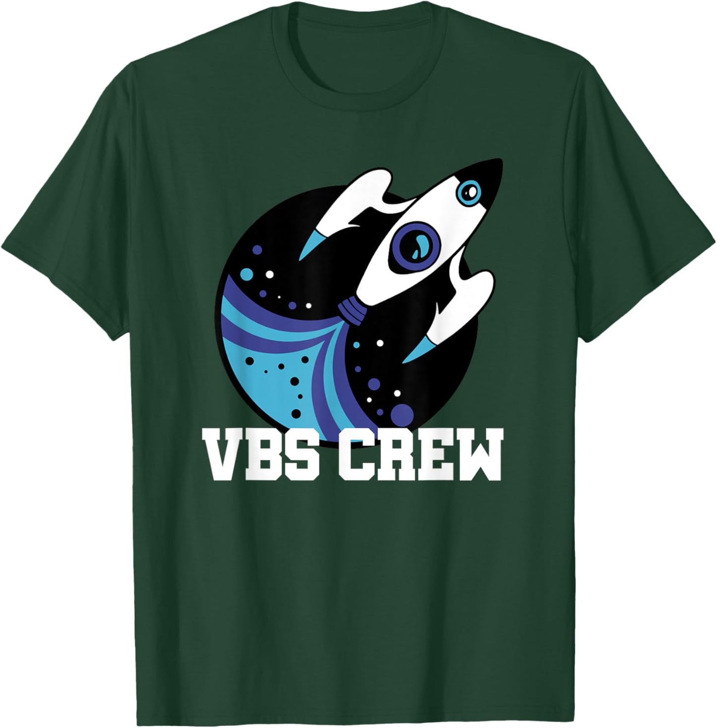 I Love VBS 2025 Space Crew Vacation Bible School Rocket T-Shirt - T-Shirt | Forest