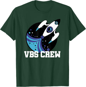 I Love VBS 2025 Space Crew Vacation Bible School Rocket T-Shirt - T-Shirt | Forest