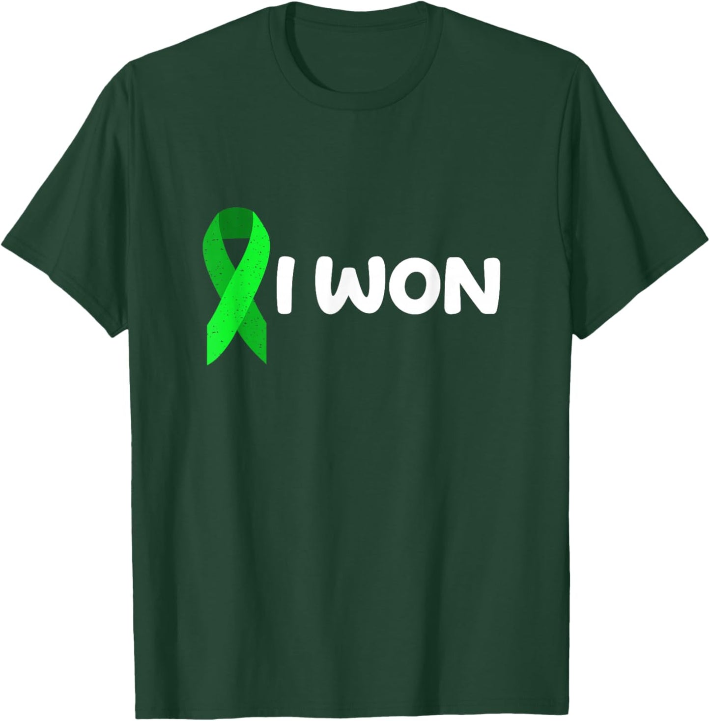 I Won! Liver Cancer survivor. Green ribbon T-Shirt - T-Shirt | Forest