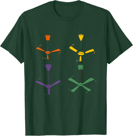 Vintage Ceiling Fan Lazy DIY Halloween Costume Funny Easy T-Shirt - T-Shirt | Forest