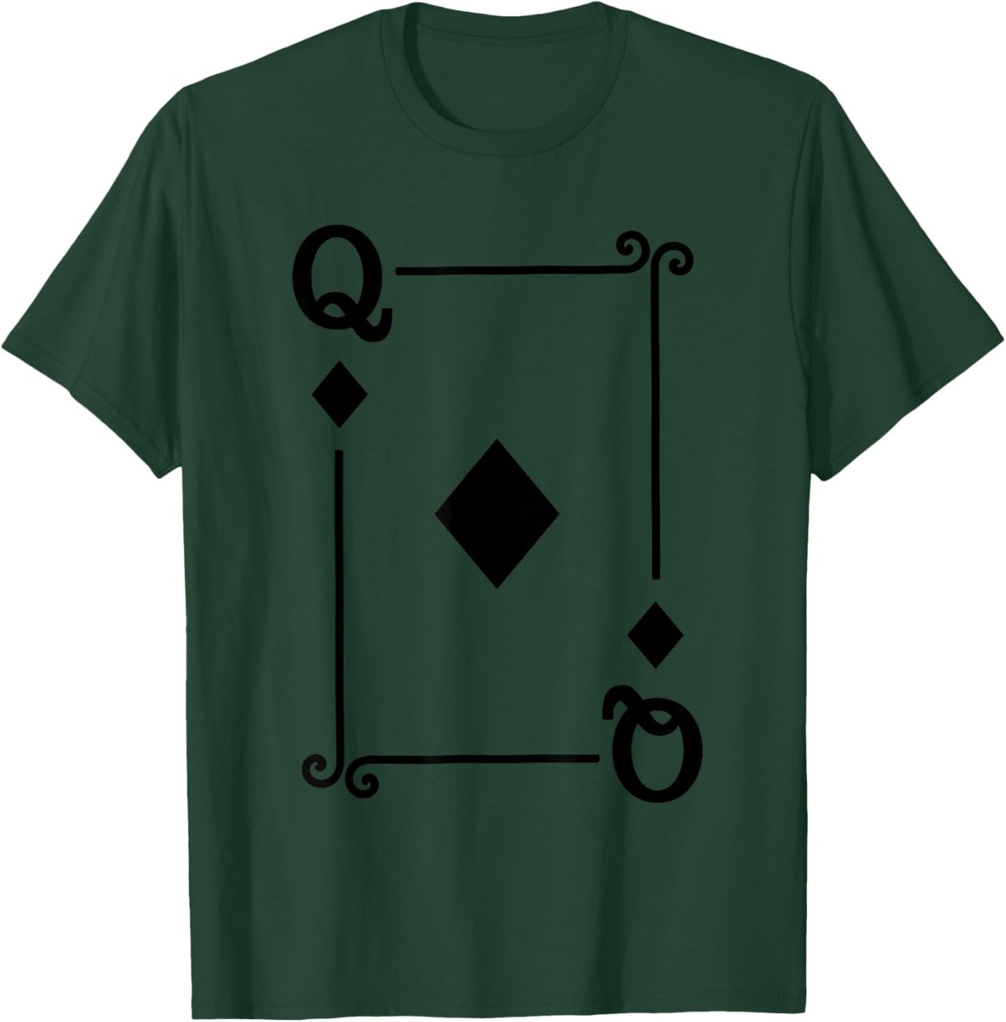 Playing Cards Costume - Queen Diamonds Card - Queen Card T-Shirt - T-Shirt | Forest