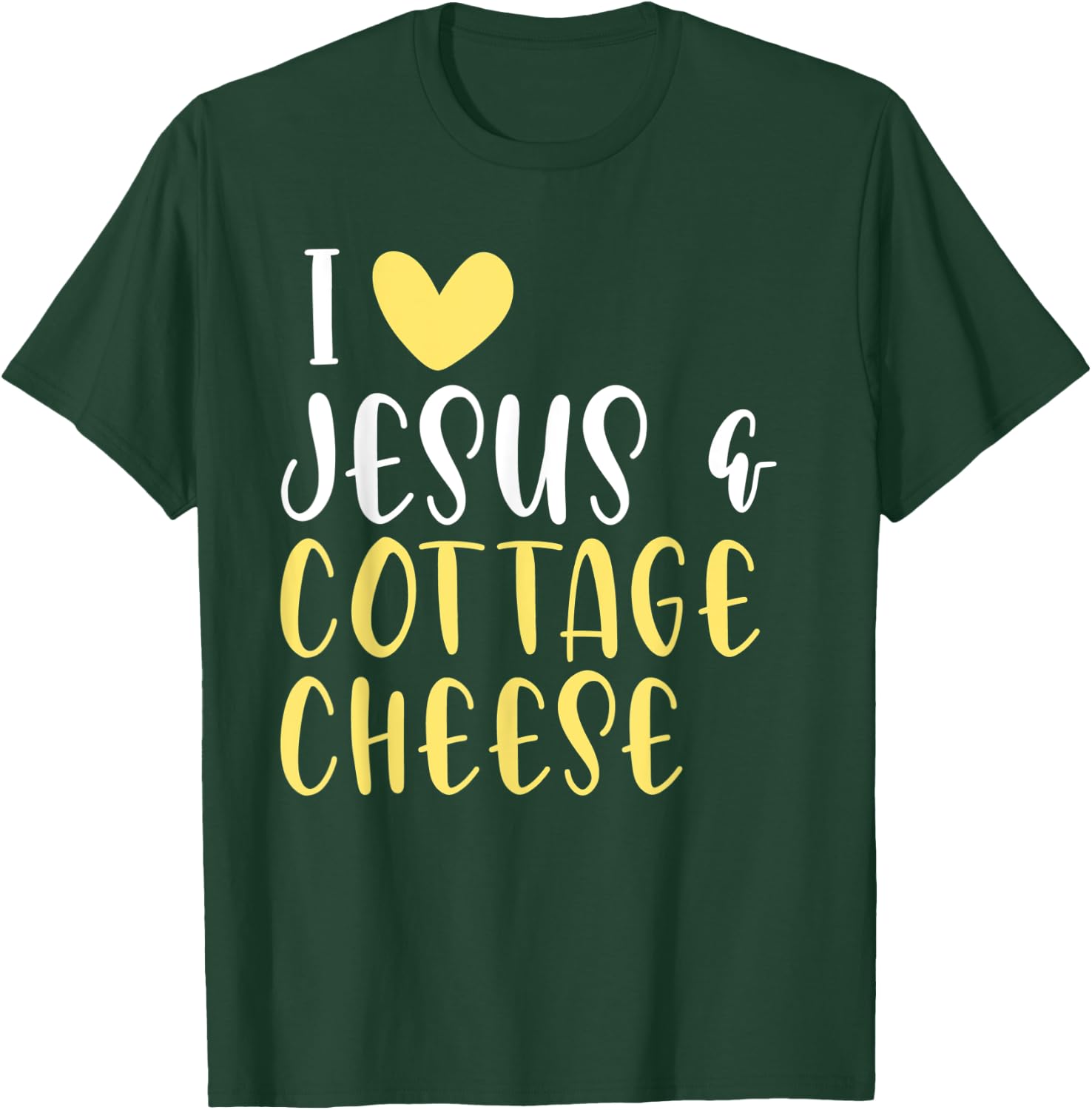Cottage Cheese Lovers Food Jesus Funny Women Men T-Shirt - T-Shirt | Forest