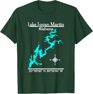Lake Logan Martin - Alabama T-Shirt - T-Shirt | Forest