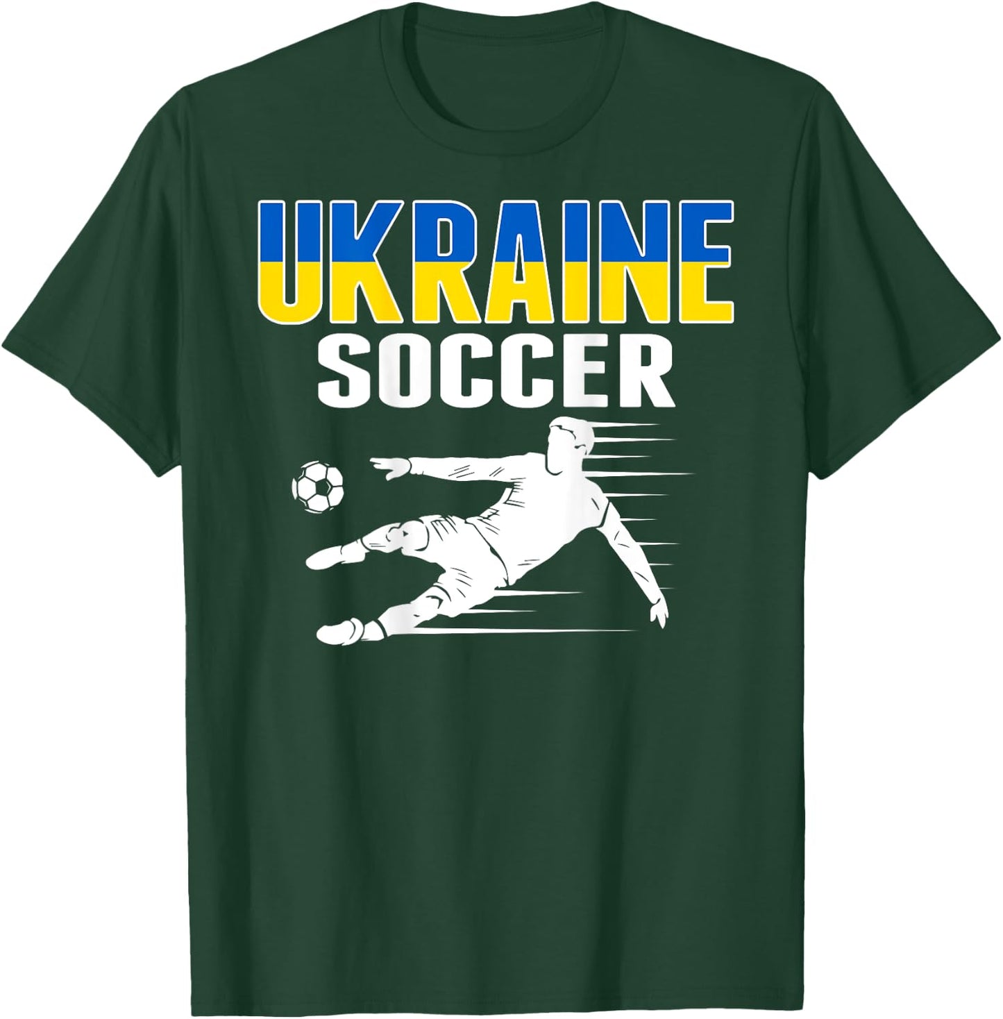 Ukraine Soccer Lovers Jersey Support Ukrainian Football Team T-Shirt - T-Shirt | Forest