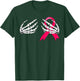 Pink Ribbon Skeleton Hand Breast Cancer Awareness T-Shirt - T-Shirt | Forest
