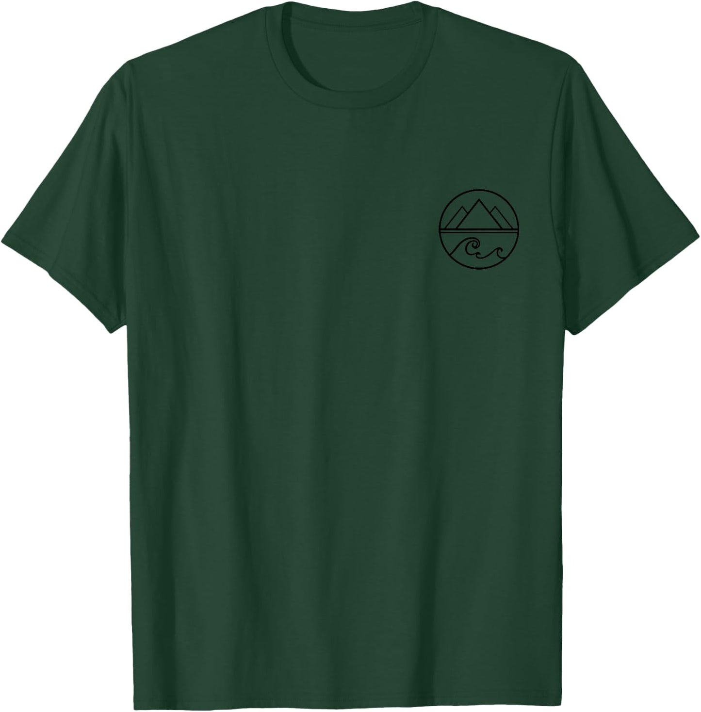 Mountains Waves Nature Outdoor Surf Hiking Hiker Surfer T-Shirt - T-Shirt | Forest