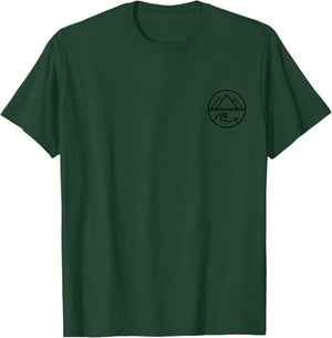 Mountains Waves Nature Outdoor Surf Hiking Hiker Surfer T-Shirt - T-Shirt | Forest