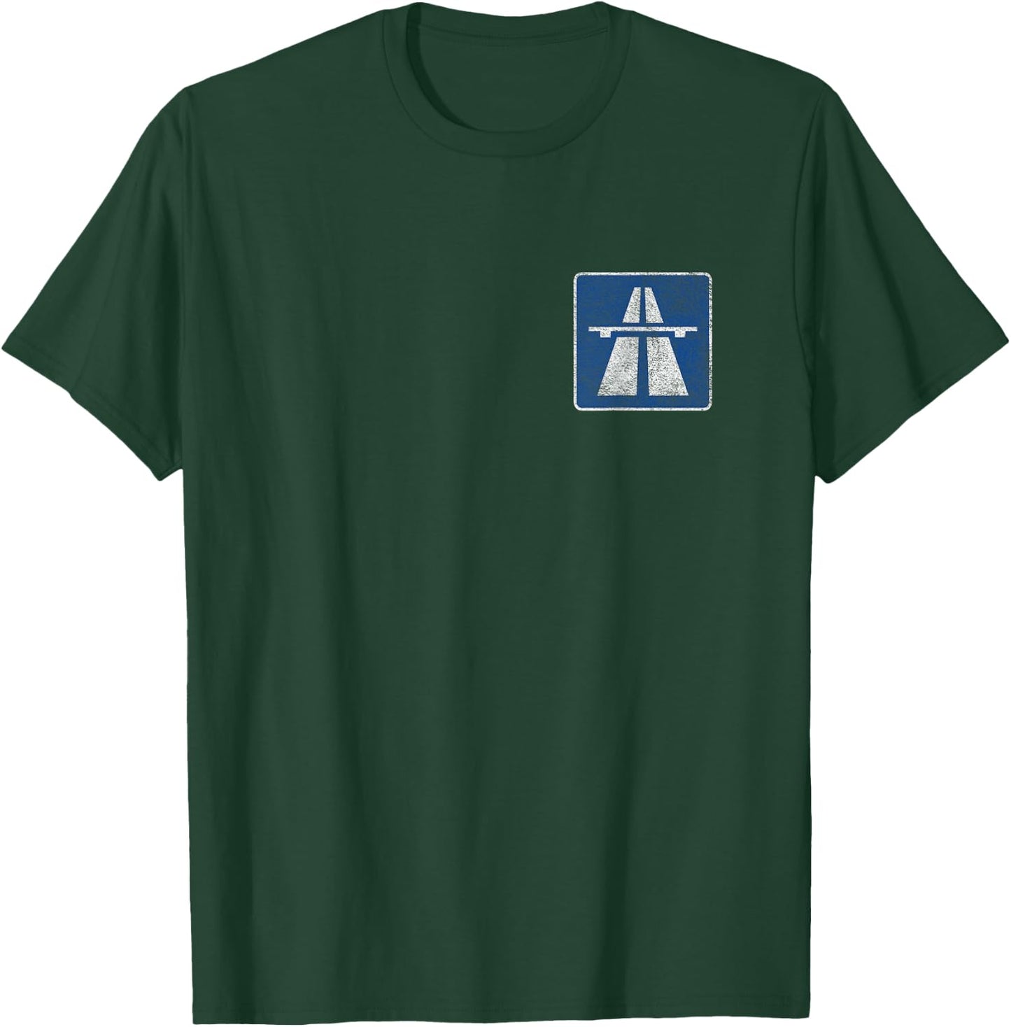Germany Autobahn Sign Bundesautobahn No Limits T-Shirt - T-Shirt | Forest
