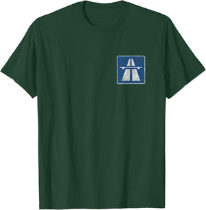 Germany Autobahn Sign Bundesautobahn No Limits T-Shirt - T-Shirt | Forest