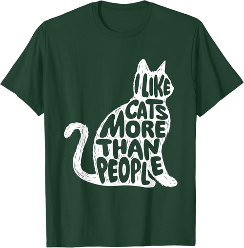 I Like Cats More Than People - Cat Lover Kitten Kitty Owner Women Girls Kids