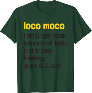 Anatomy of a Loco Moco Hawaii Plate Lunch T-Shirt - T-Shirt | Forest
