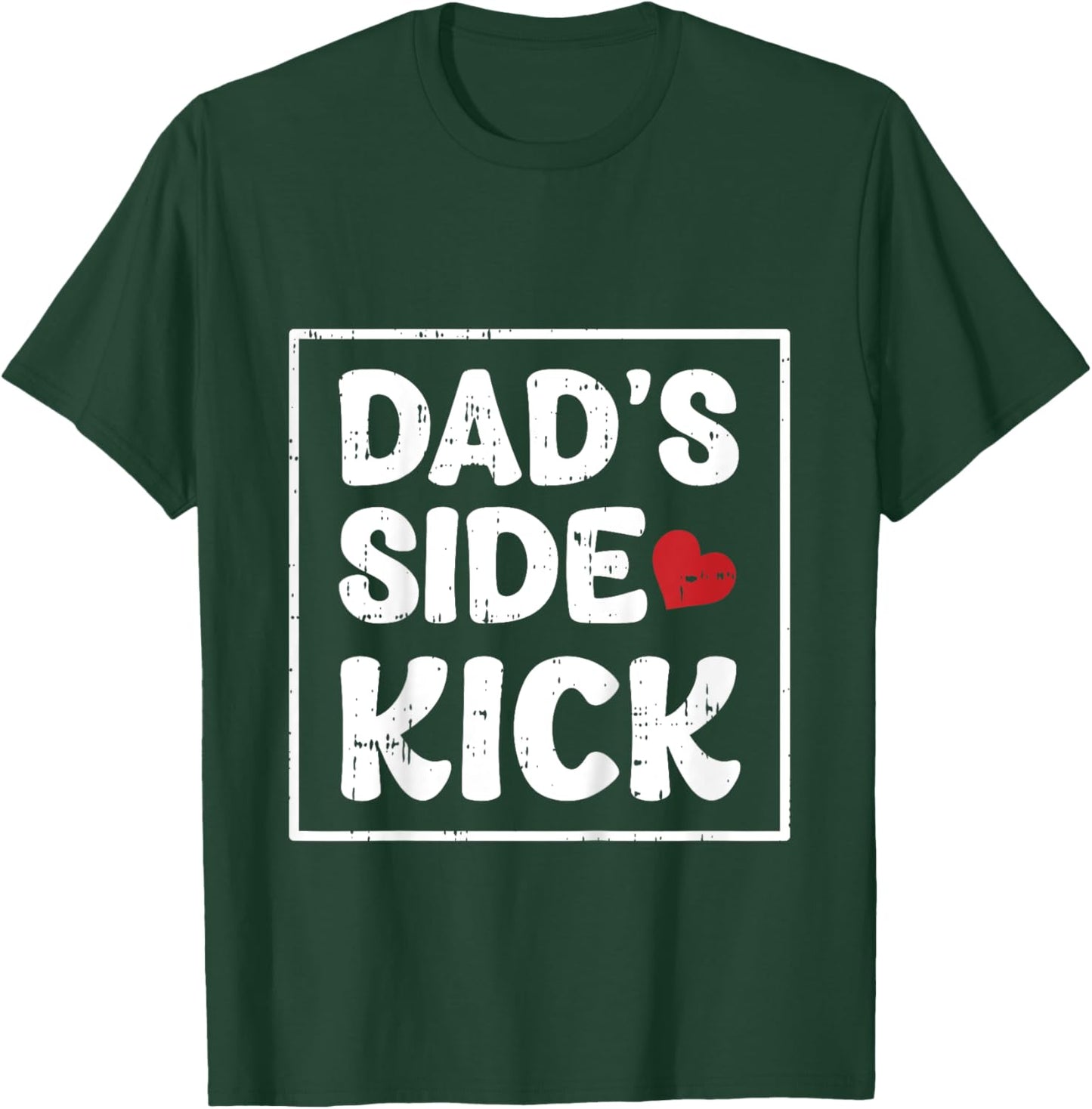 Kids Dads Side Kick Fathers Day Funny Son Baby Boys Kids Toddlers T-Shirt - T-Shirt | Forest