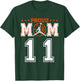 Custom Number 11 Proud Basketball Mom Personalized Sport Lov T-Shirt - T-Shirt | Forest