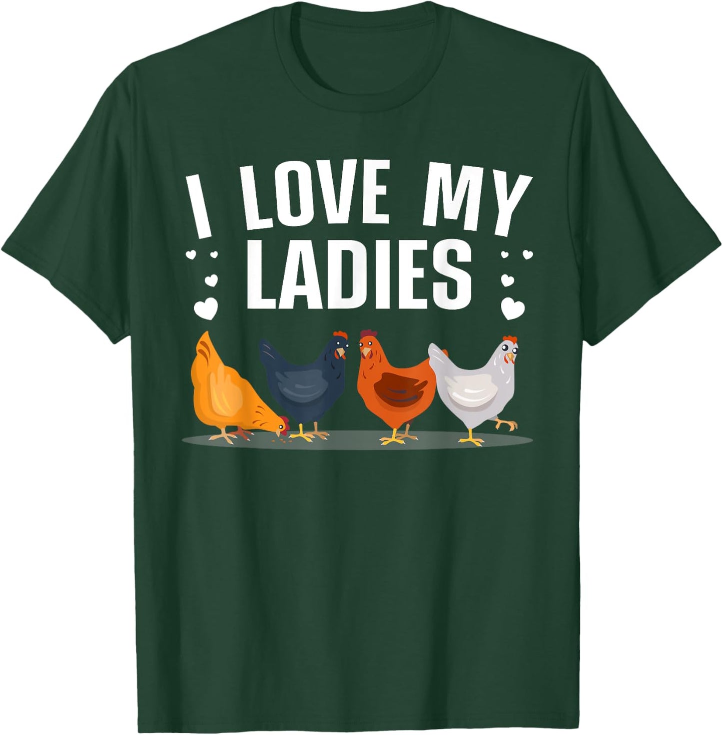 Funny Chicken Art Men Women Ladies Chicken Farmer Whisperer T-Shirt - T-Shirt | Forest