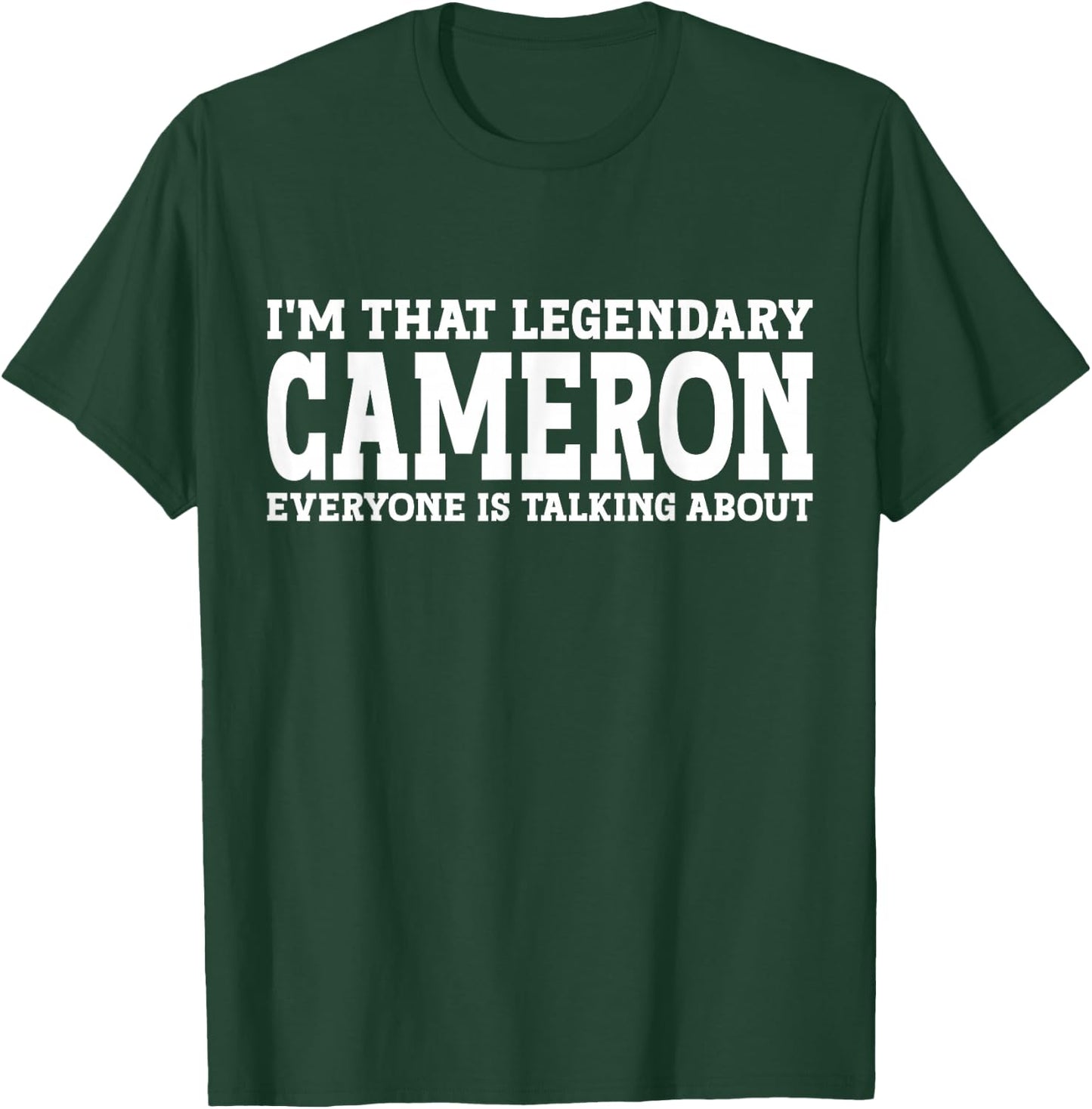 Cameron Personal Name Funny Camera T-Shirt - T-Shirt | Forest