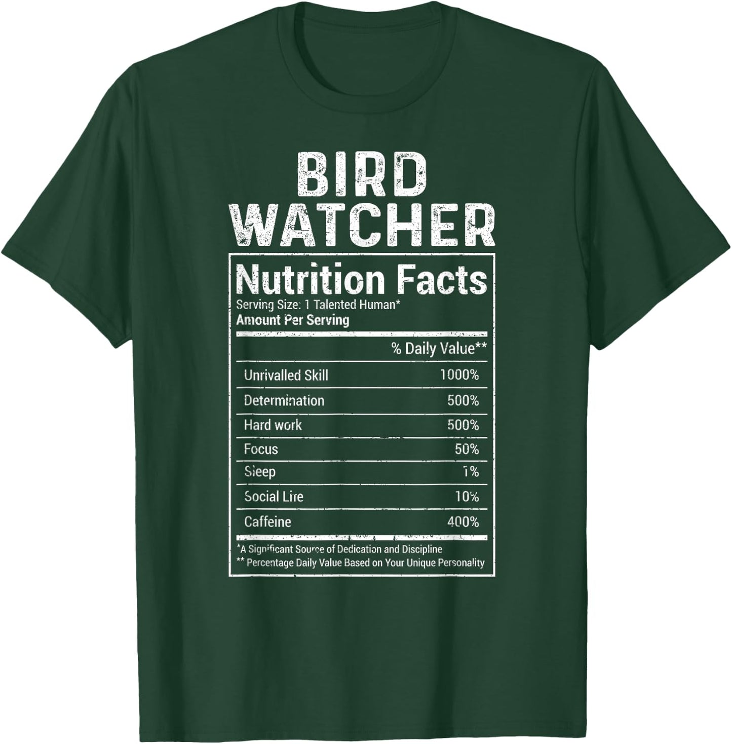 Bird Nutrition Facts - Bird Watching Funny Bird Watcher T-Shirt - T-Shirt | Forest