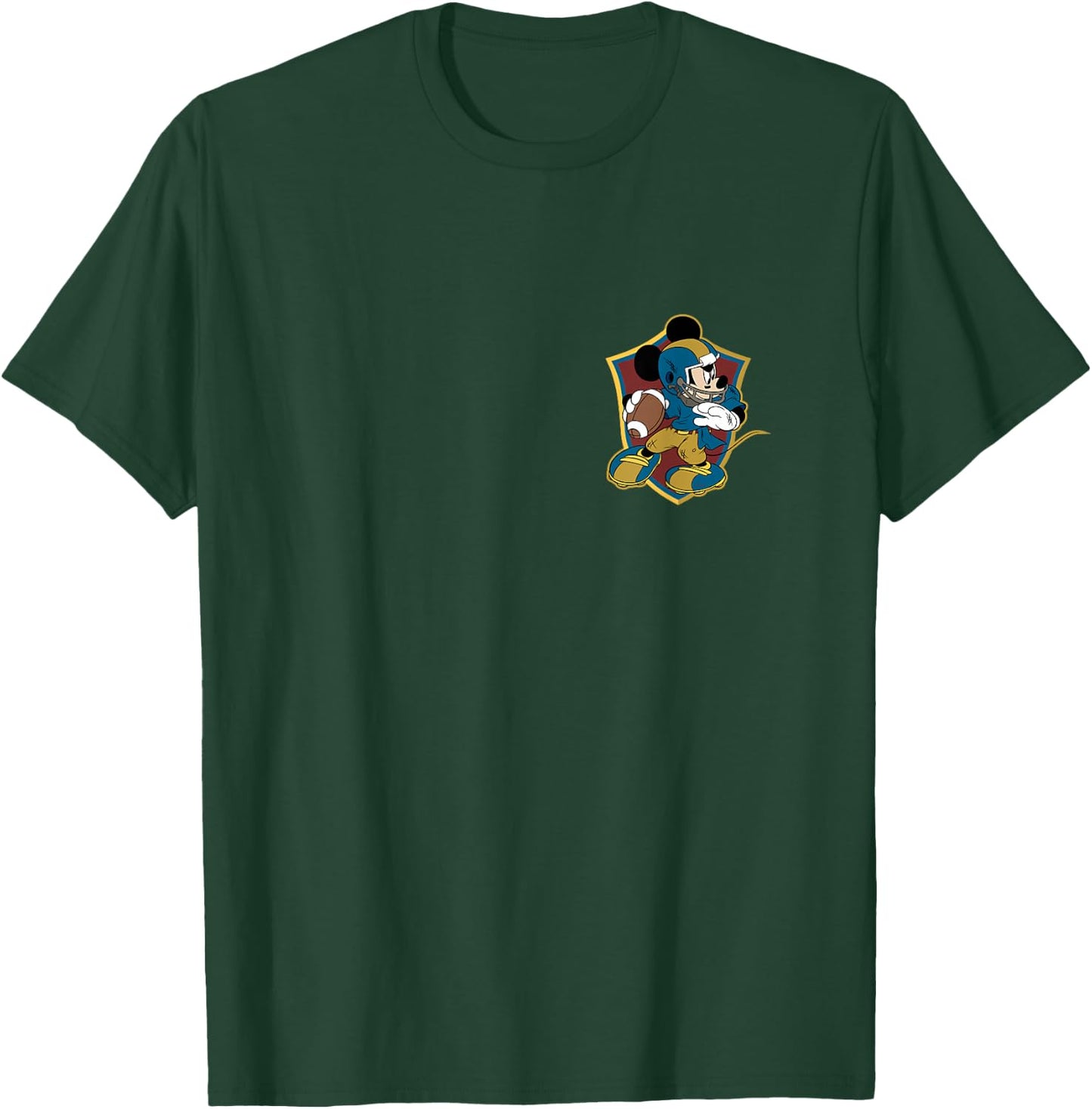 Disney Mickey Mouse Football Shield Sports T-Shirt - T-Shirt | Forest
