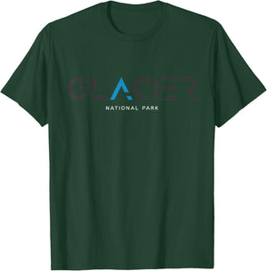 Glacier National Park Montana Tonal Retro Vintage T-Shirt - T-Shirt | Forest