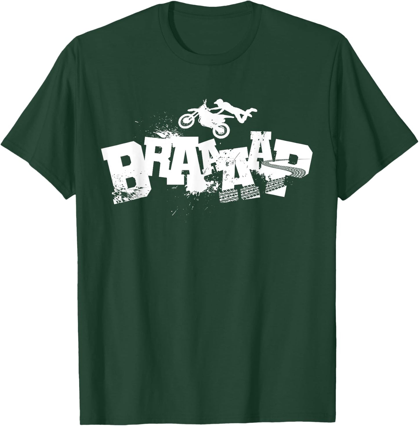 Braaap | Dirt Biking | Boys Dirt Bike T-Shirt - T-Shirt | Forest
