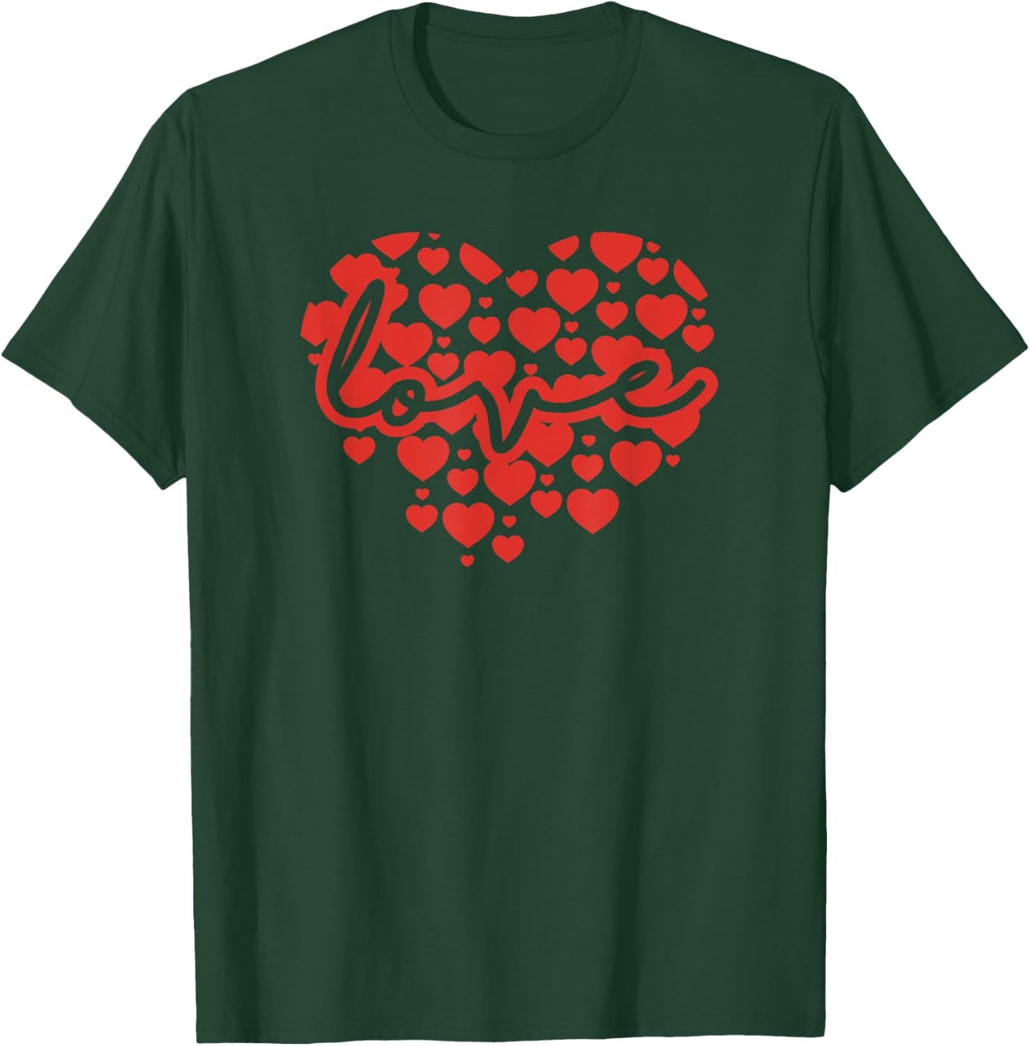 Script Love Heart of Hearts Valentine's Day T-Shirt - T-Shirt | Forest