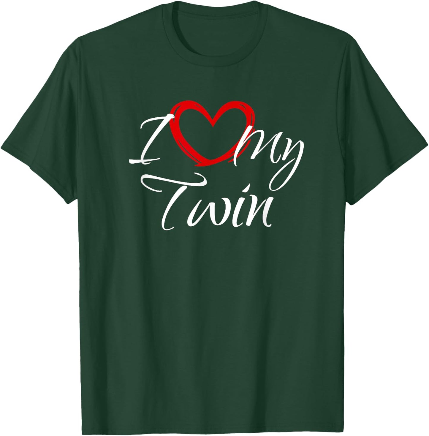 I Love My Twin, I Heart My Twin T-Shirt - T-Shirt | Forest