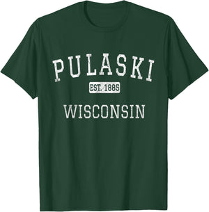 Pulaski Wisconsin WI Vintage T-Shirt - T-Shirt | Forest