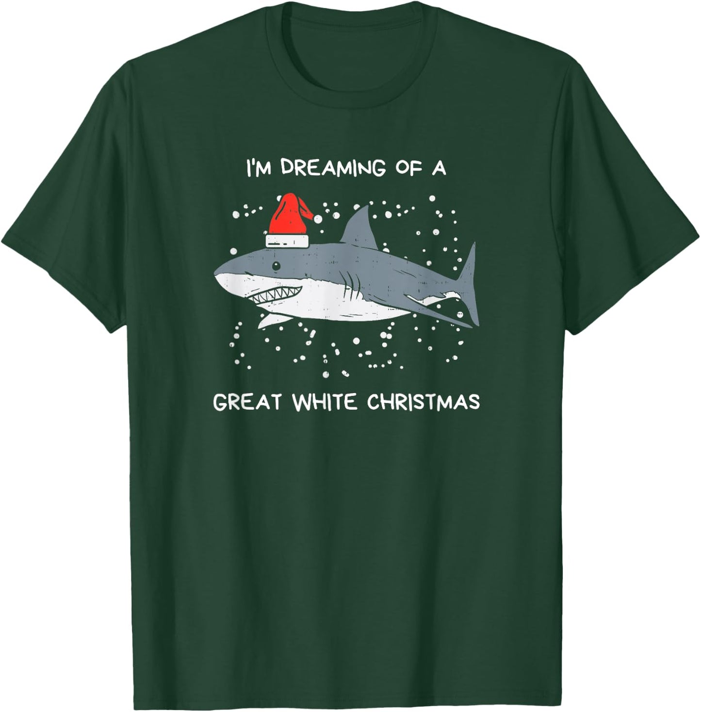 Christmas Shark Santa Hat |Xmas Santa Jaws |Funny Shark Pun T-Shirt - T-Shirt | Forest