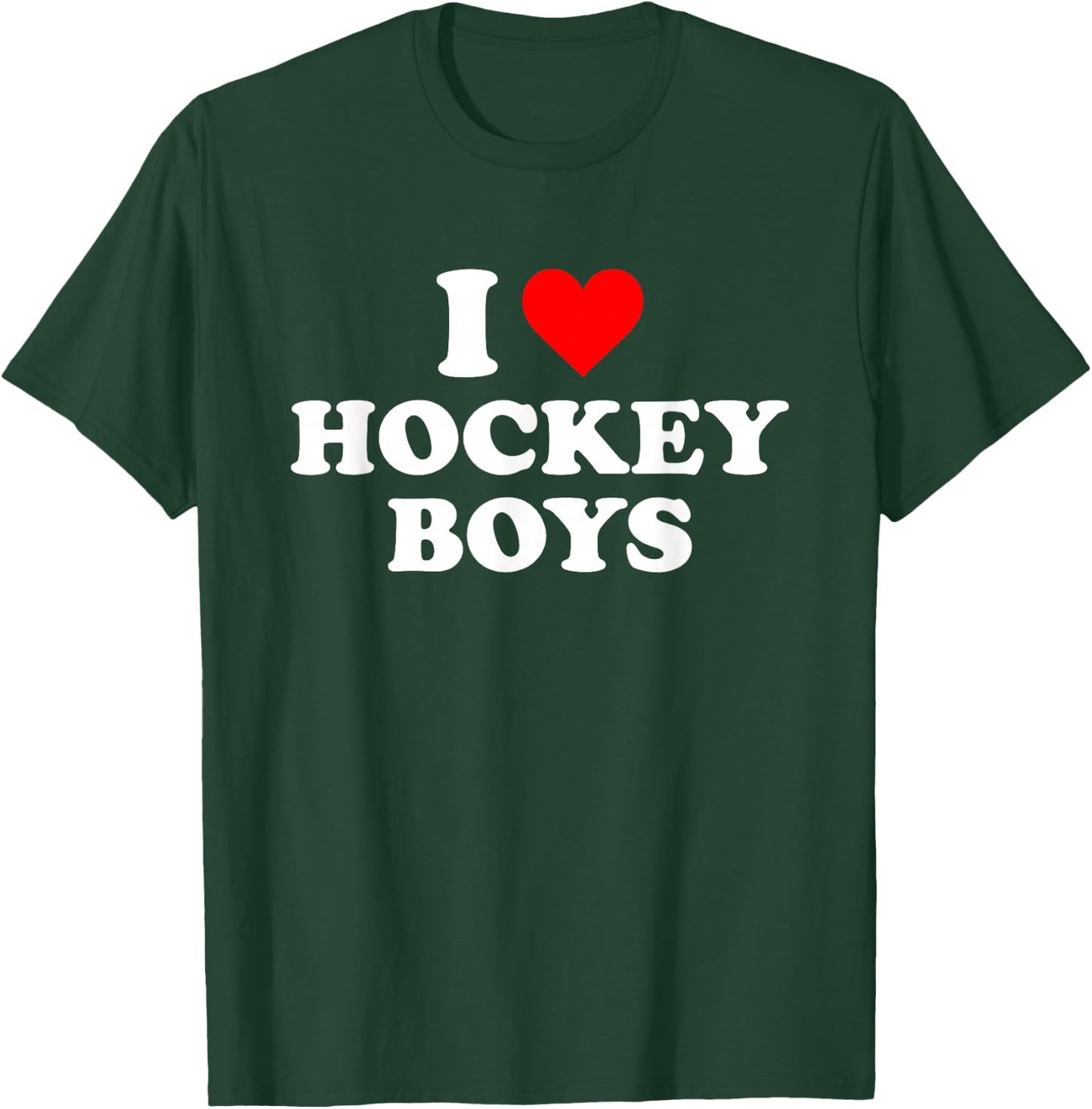 I Love Hockey Boys T-Shirt - T-Shirt | Forest