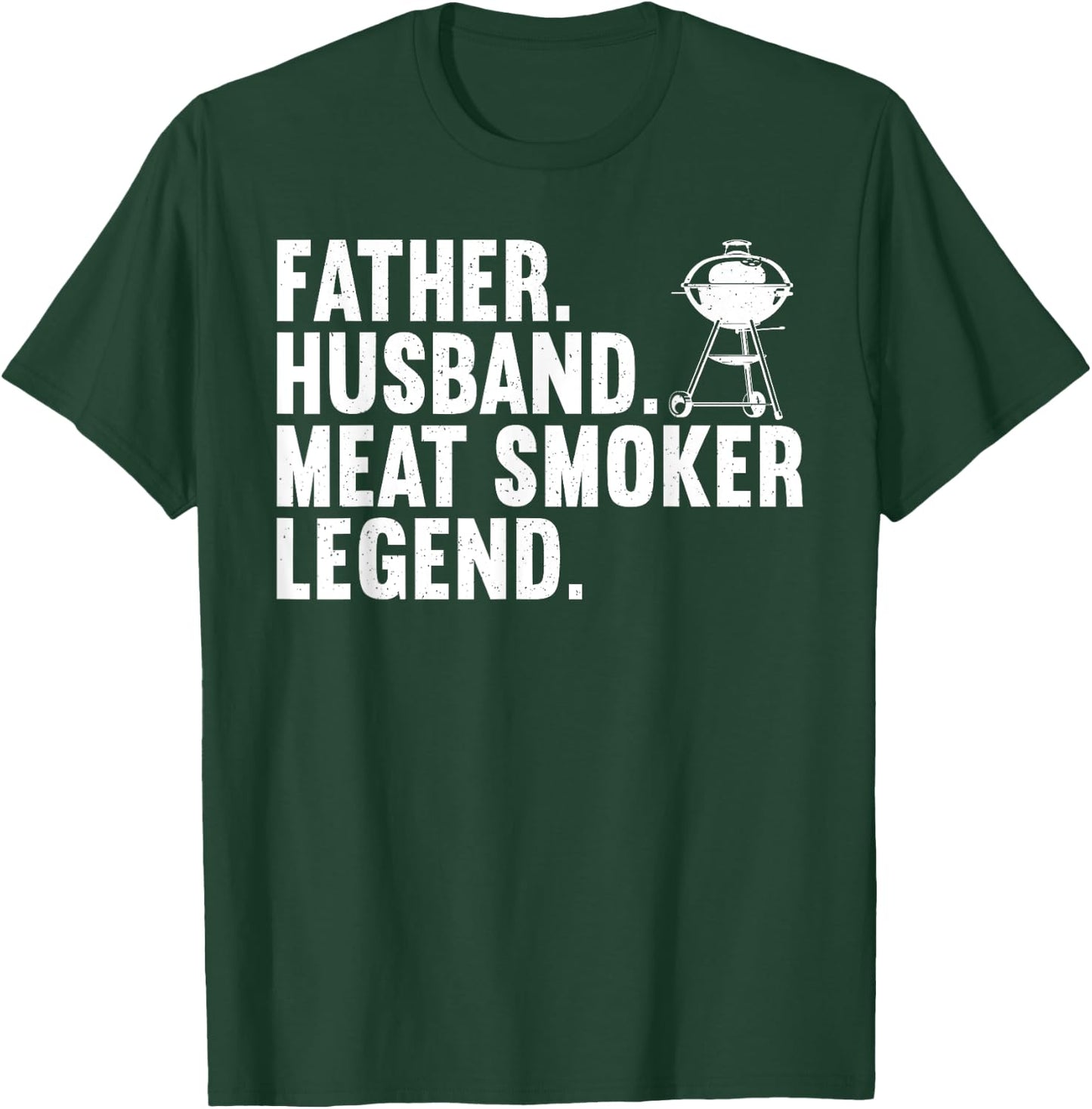 Cool Meat Smoking Art For Father Husband BBQ Meat Griller T-Shirt - T-Shirt | Forest