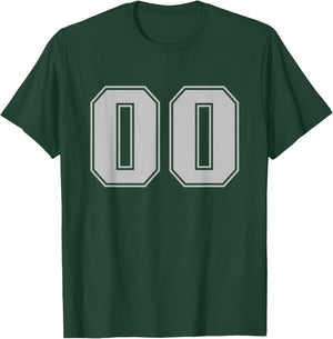 Sport Team Number #00 T-Shirt - T-Shirt | Forest
