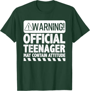 Cool Official Teenager For Boys Girls Teen 13 Year Old B-Day T-Shirt - T-Shirt | Forest