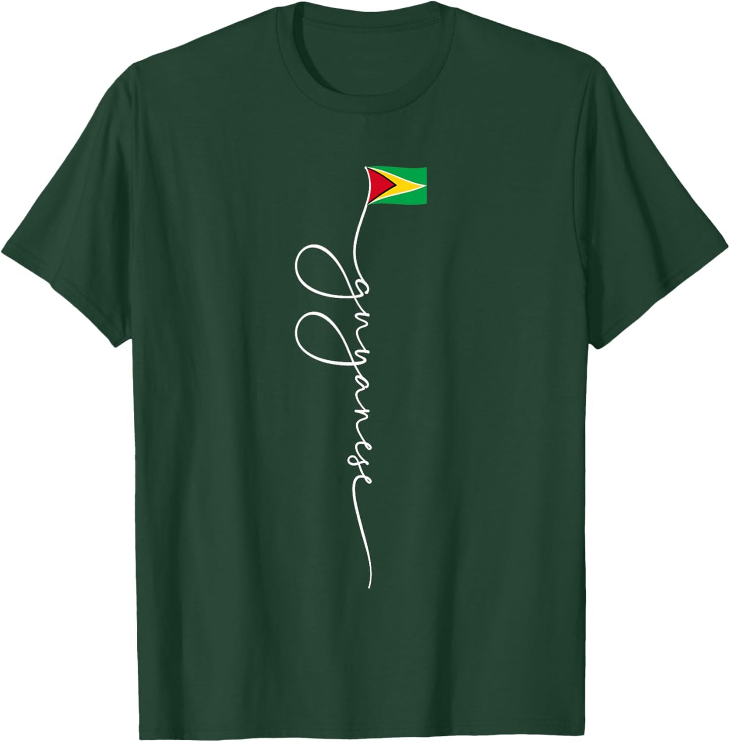 Guyana Signature Guyanese Flag T-Shirt - T-Shirt | Forest
