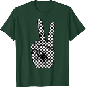 Cool Checkered Women Checker Pattern Checkerboard T-Shirt - T-Shirt | Forest