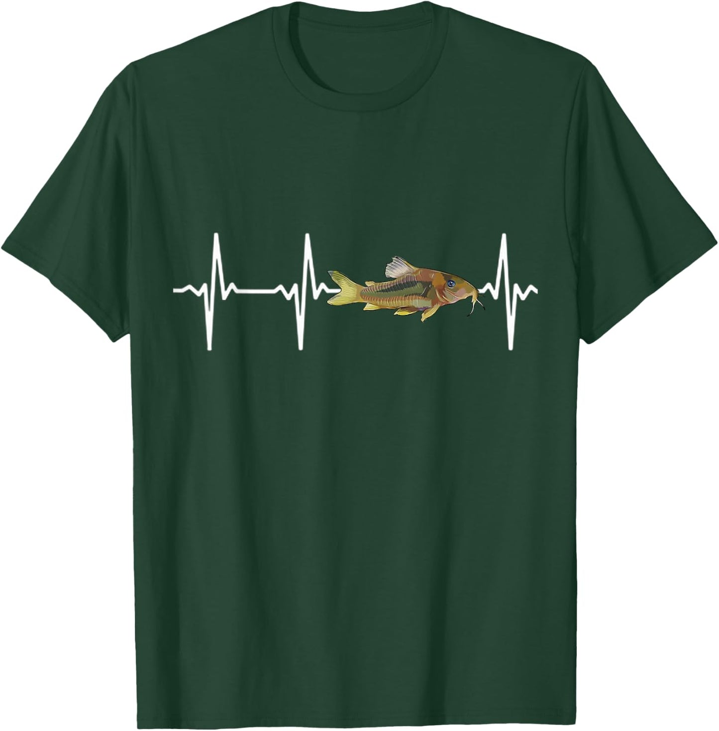 Corydoras Catfish Heartbeat For Fishkeeping Aquarium Lovers T-Shirt - T-Shirt | Forest