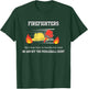 Firefighter's Pickleball Passion: Handling the Heat T-Shirt - T-Shirt | Forest