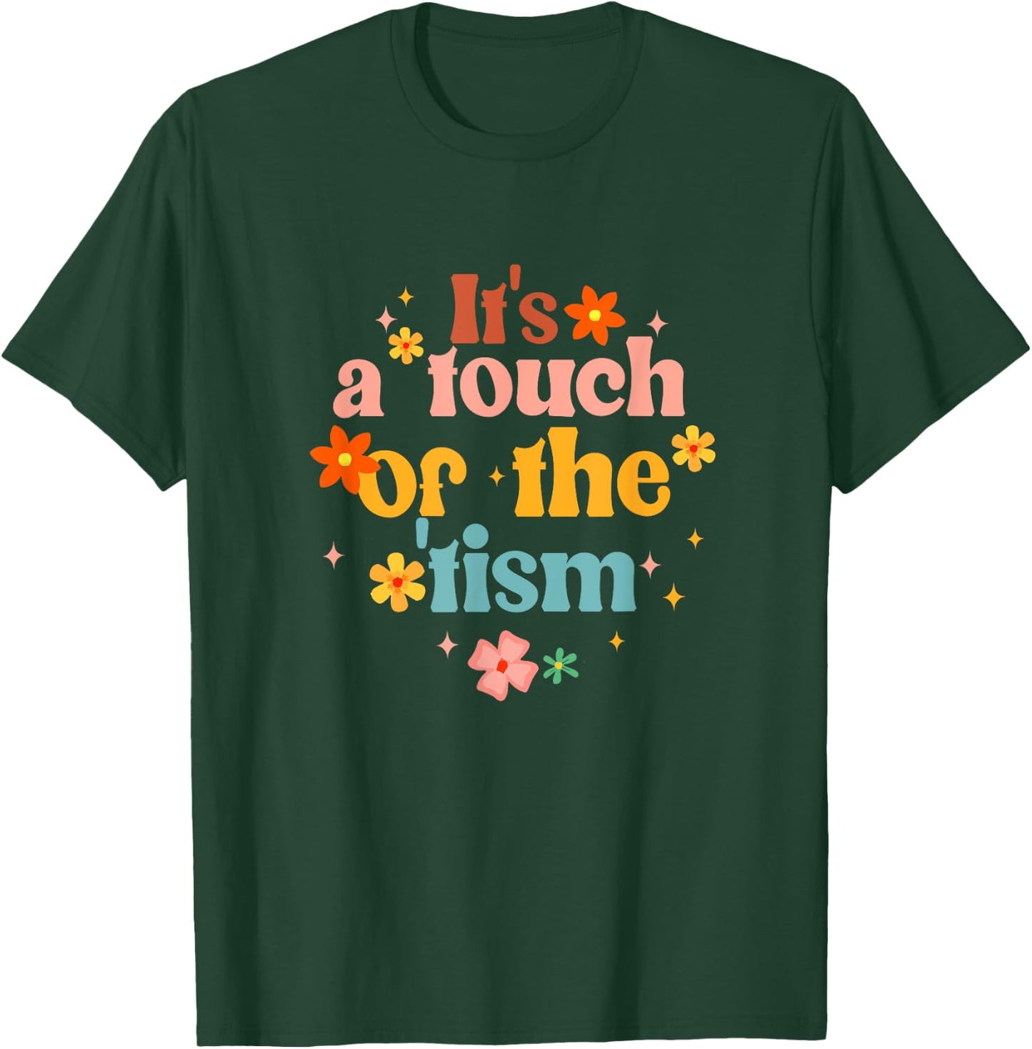 It's A Touch Of The 'Tism Autism Awareness - Women's Black Small Classic Fit Short Sleeve T-Shirt - T-Shirt | Forest