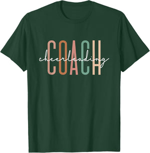 Cheerleading Coach Cute Cheer For Coach Appreciation T-Shirt - T-Shirt | Forest