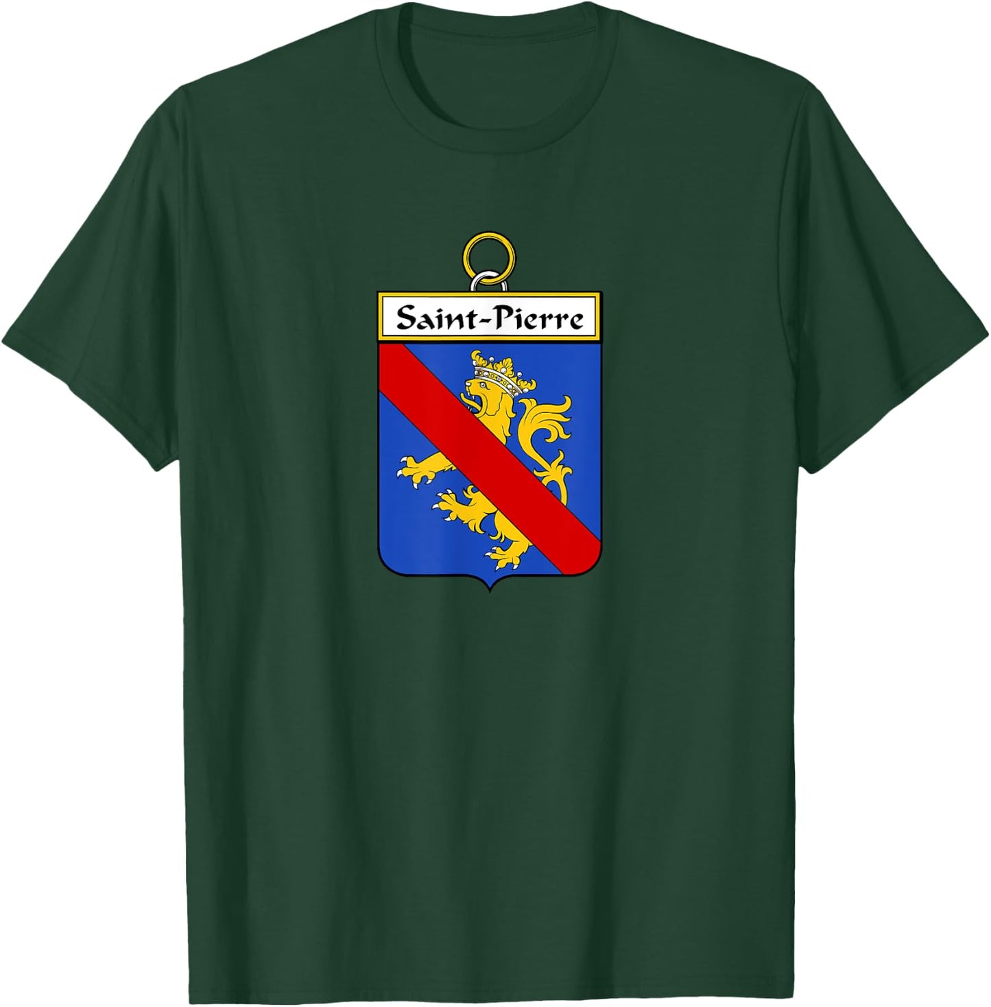 Saint-Pierre Coat of Arms - Family Crest T-Shirt - T-Shirt | Forest
