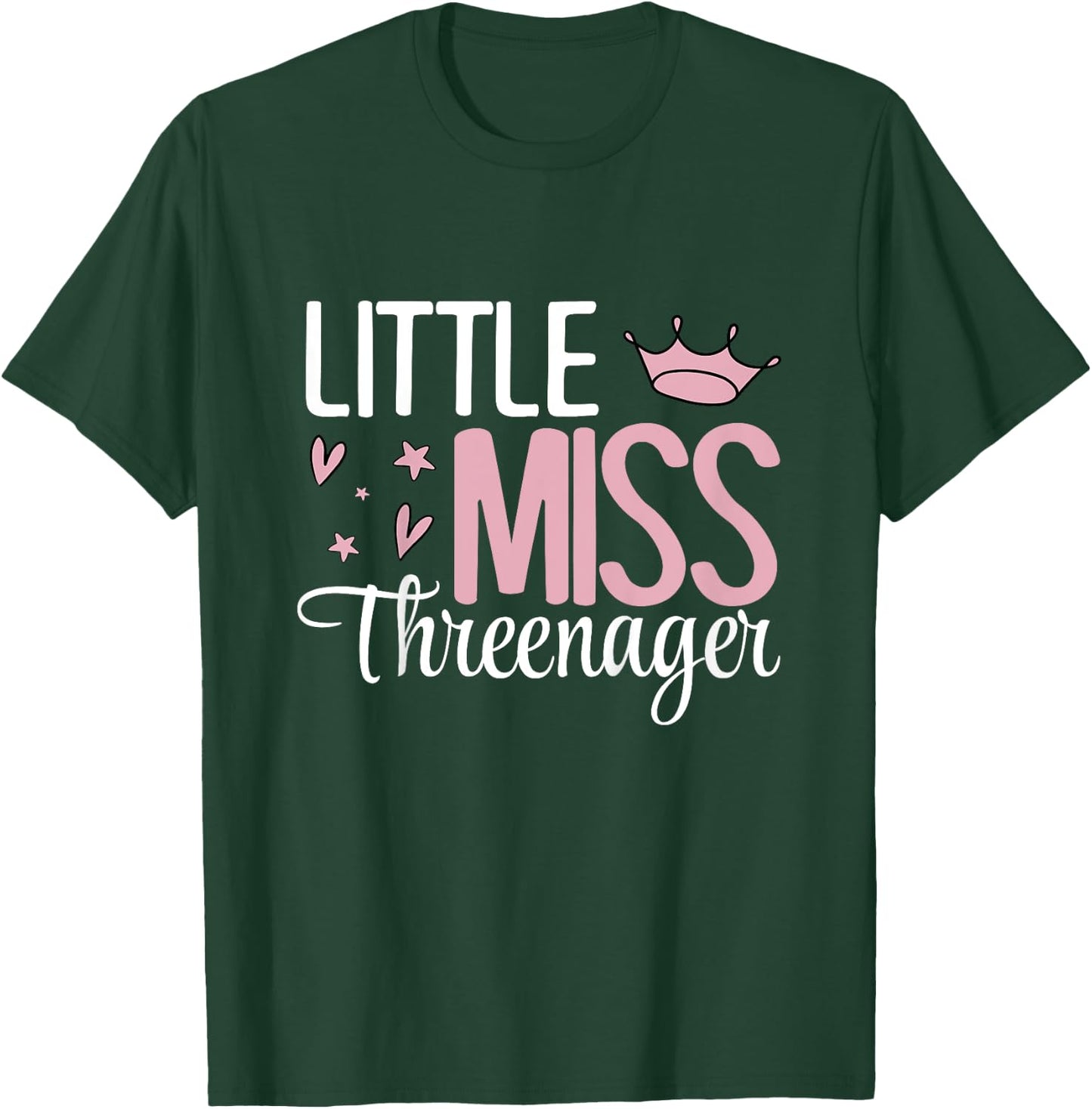 Little Miss Threenager T-Shirt - T-Shirt | Forest