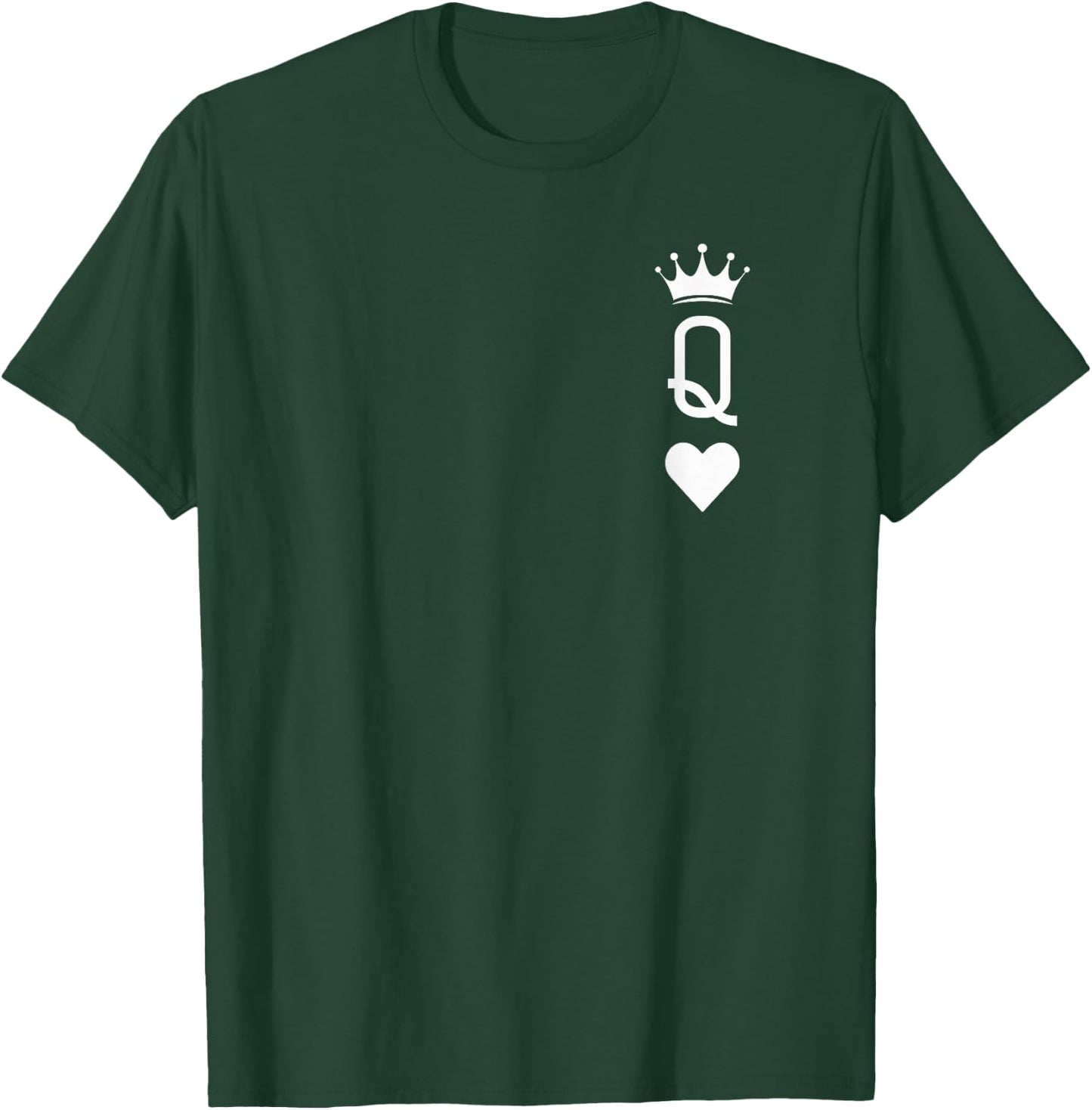Queen of Heart Playing Card Vintage Crown Matching Women T-Shirt - T-Shirt | Forest