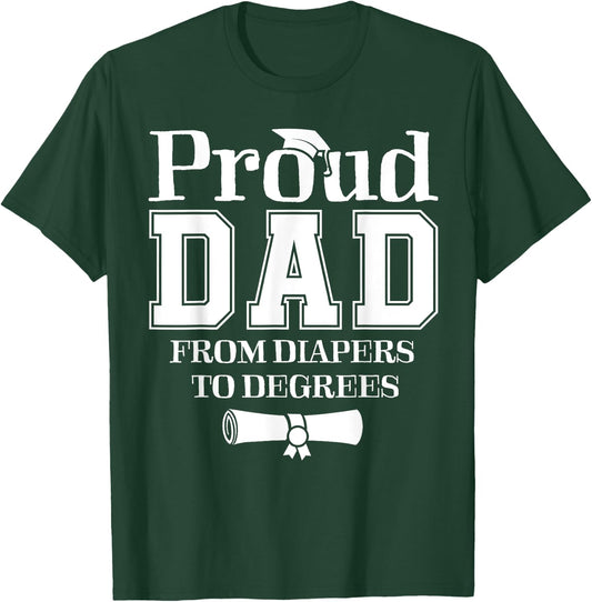 Proud Dad of 2023 Graduate Father Senior 23 Graduation Gift T-Shirt - T-Shirt | Forest