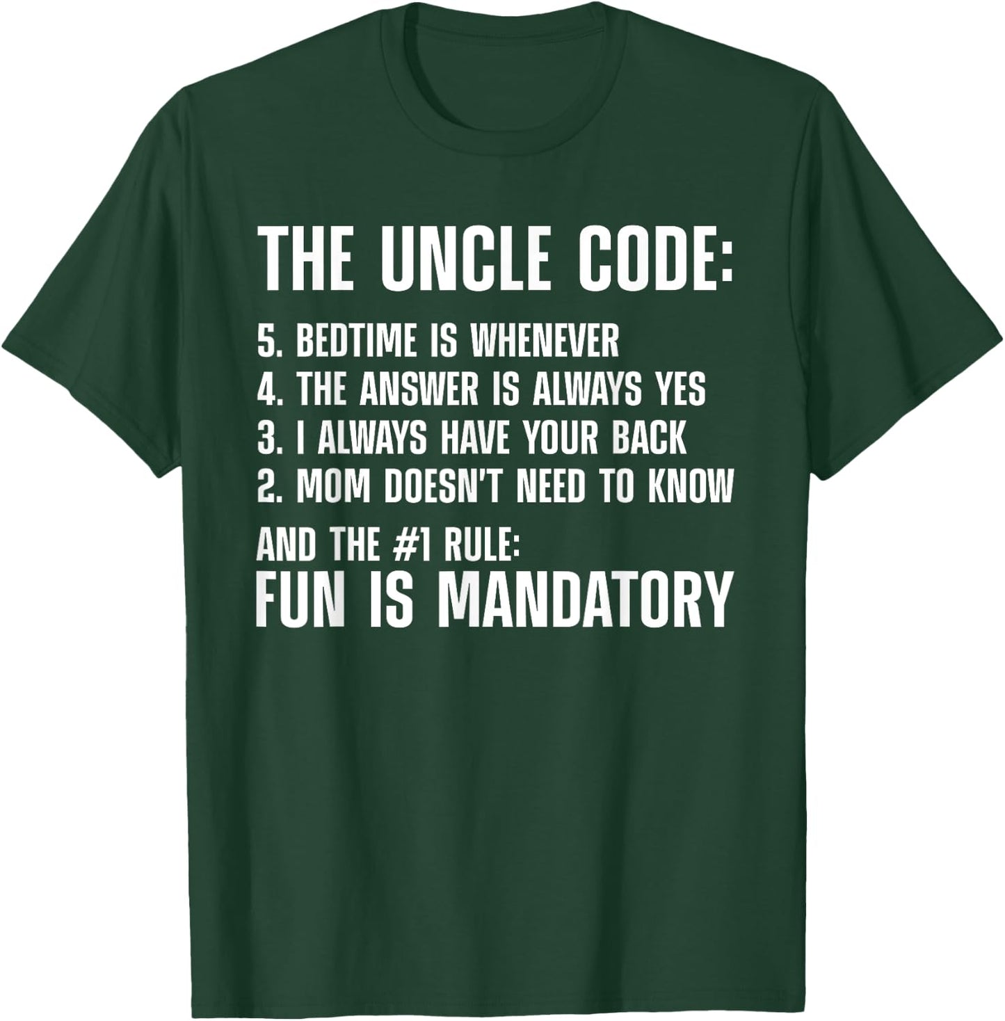 Uncle Code Art First Time Uncle Brother Nephew Niece T-Shirt - T-Shirt | Forest