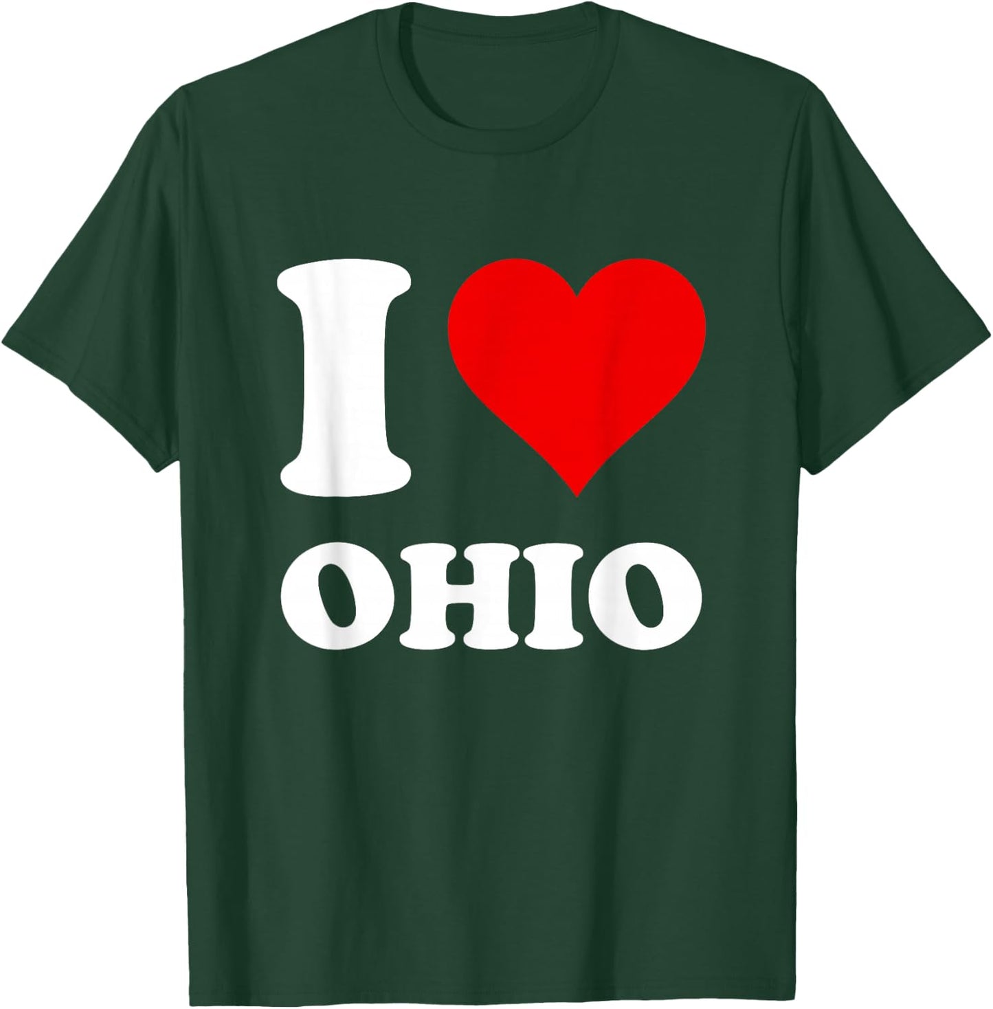 Red Heart I Love Ohio T-Shirt - T-Shirt | Forest