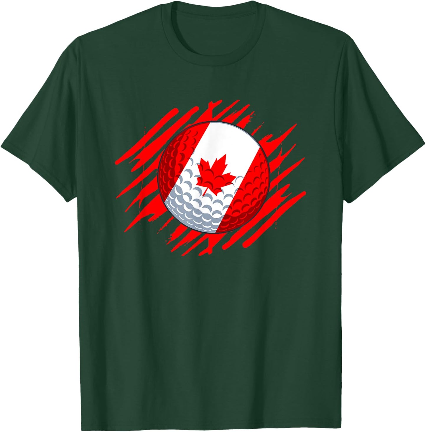 Golf Ball With The Flag Of Canada T-Shirt - T-Shirt | Forest