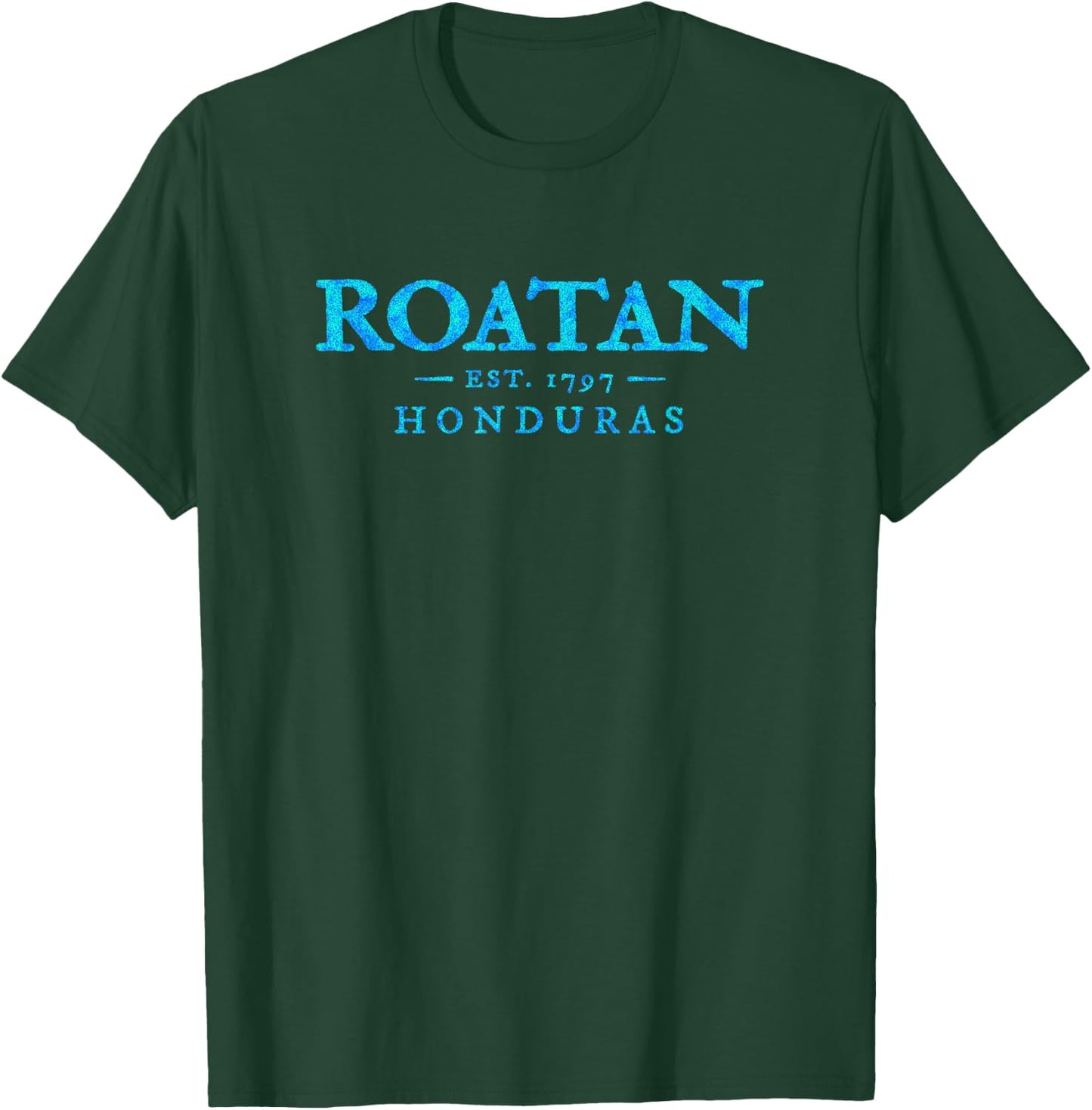 Roatan Honduras Colorful Text Vacation Souvenir T-Shirt - T-Shirt | Forest