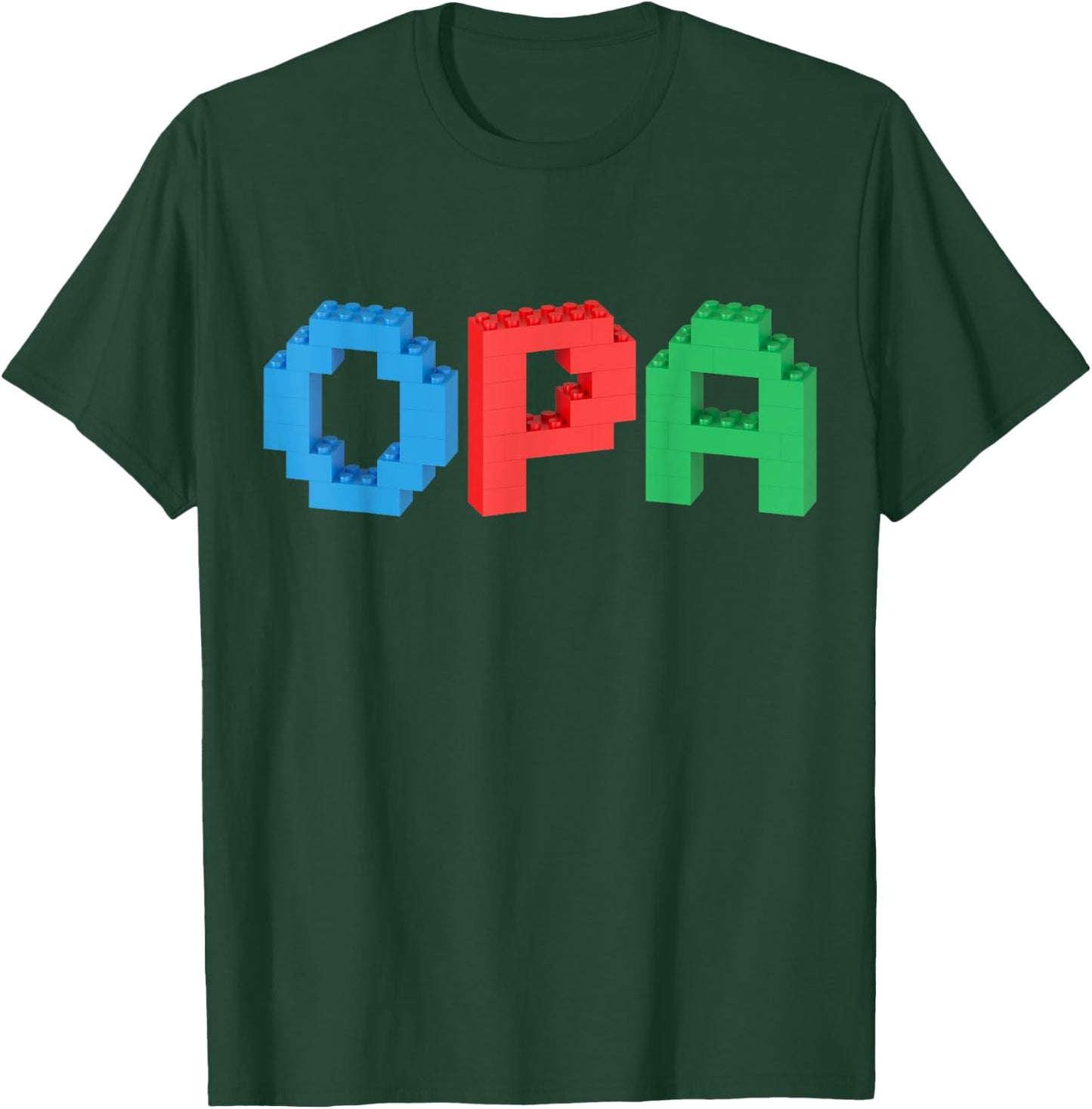 Opa Master Builder Building Bricks Blocks Family T-Shirt - T-Shirt | Forest