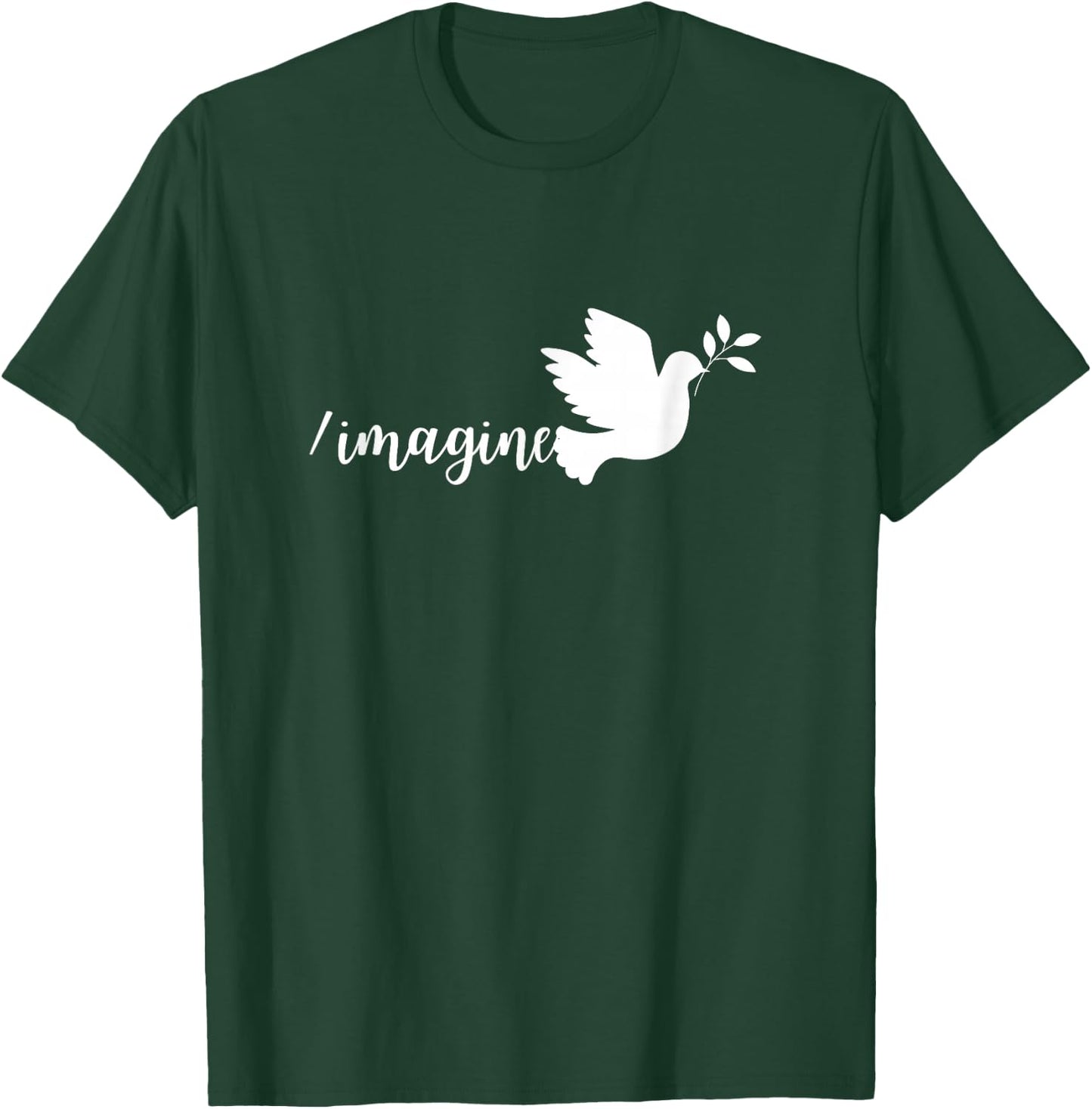 /imagine Peace with a Graphic of a Peace Dove T-Shirt - T-Shirt | Forest