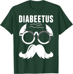 Diabetes Awareness Diabeetus Beard Type 1 Type 2 Diabetic T-Shirt - T-Shirt | Forest