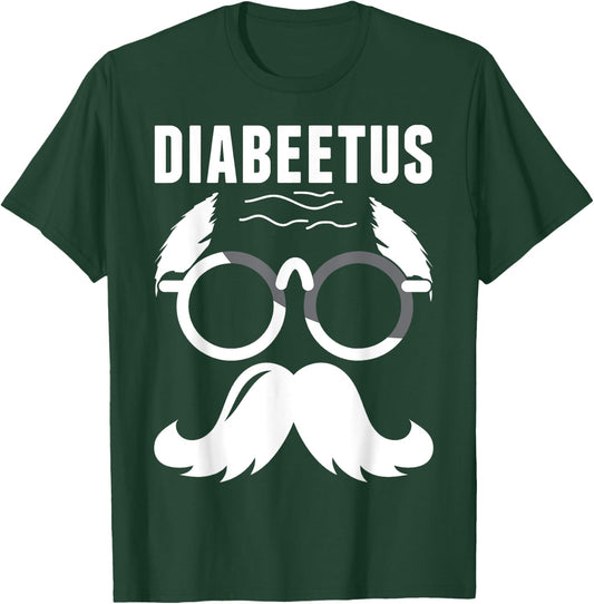 Diabetes Awareness Diabeetus Beard Type 1 Type 2 Diabetic T-Shirt - T-Shirt | Forest